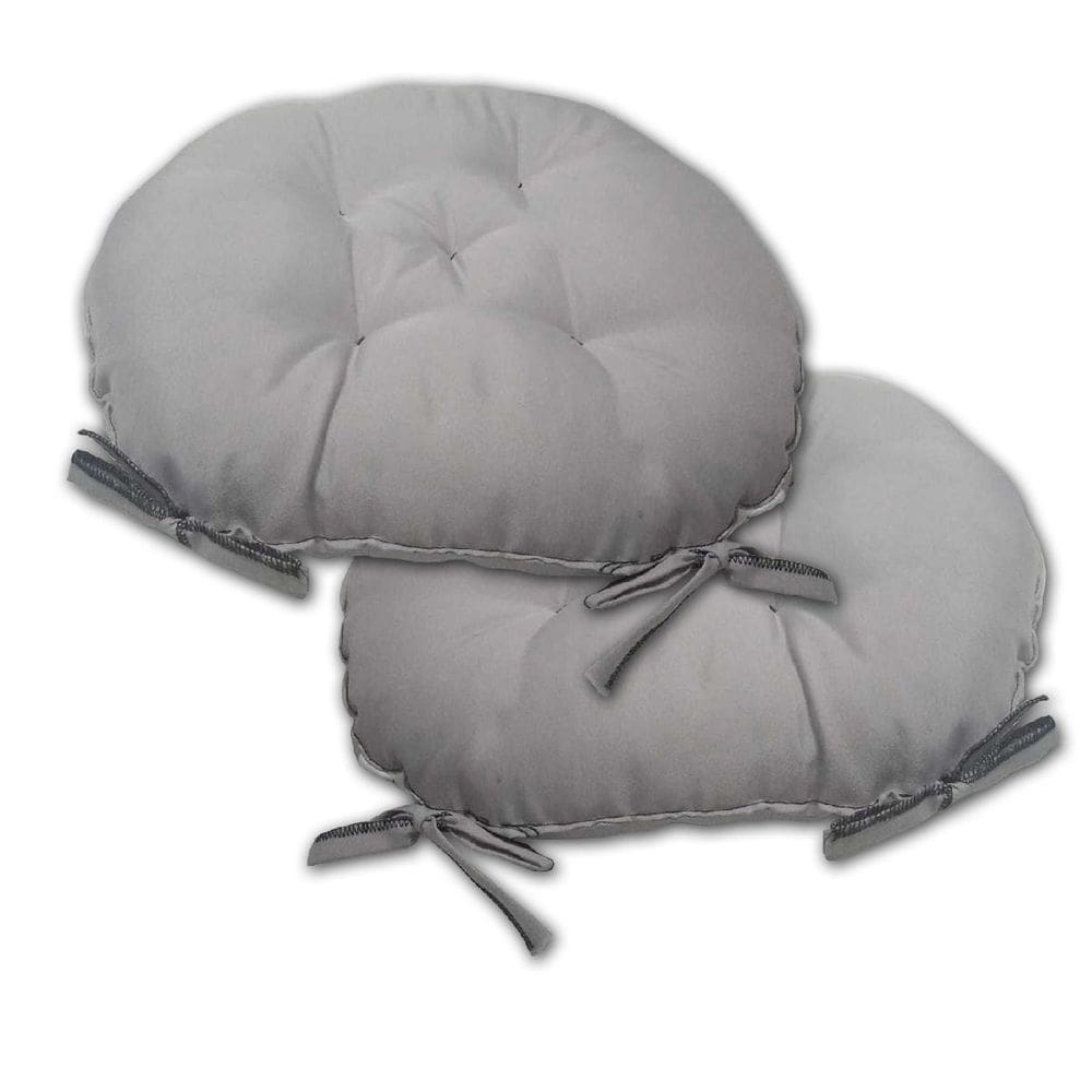 Kit 02 Almofadas Futon Redondo Assento Para Cadeira 40X40 Ci