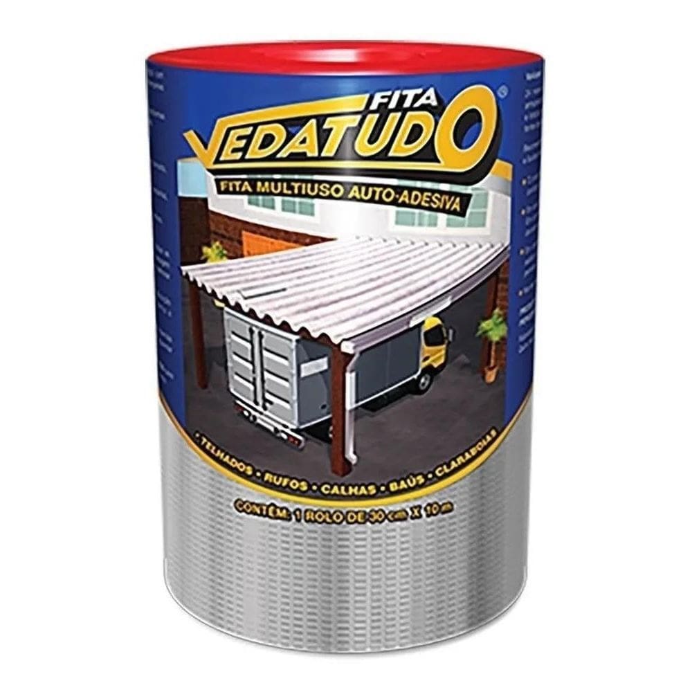 2X Manta Asfáltica Aluminizada Telhado Auto Adesiva- 30Cm X