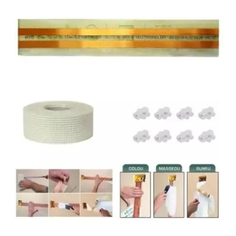 2X Kit Fita Elétrica Eletrofita 2 Pistas 3 Metros 750V/10Amp