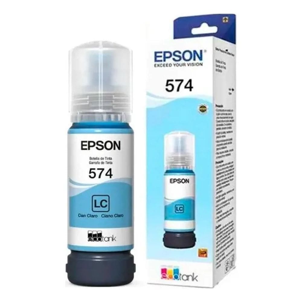 Refil De Tinta Epson T574520 Ciano Claro 70ml L8050 Epson