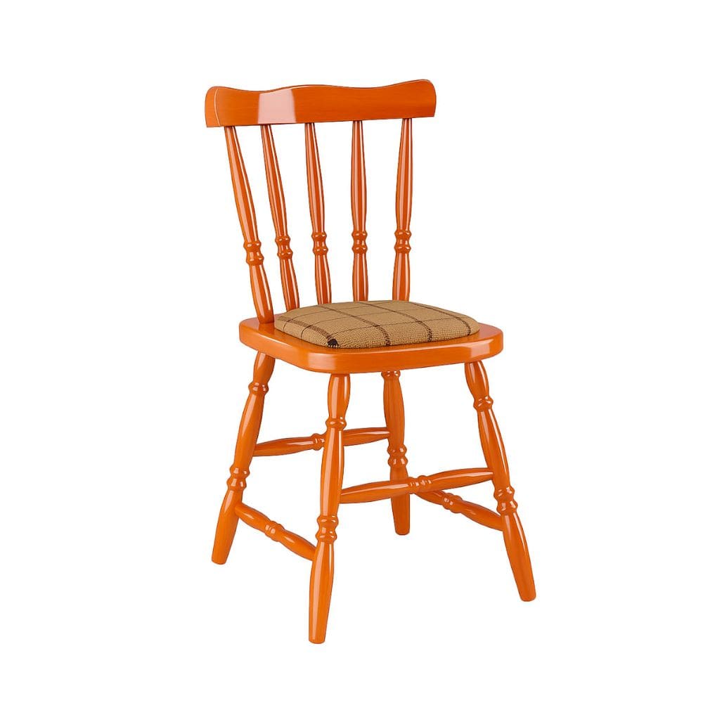 Cadeira Madeira Maçica Daiana Estofada néctar das flores Brilho Piratini