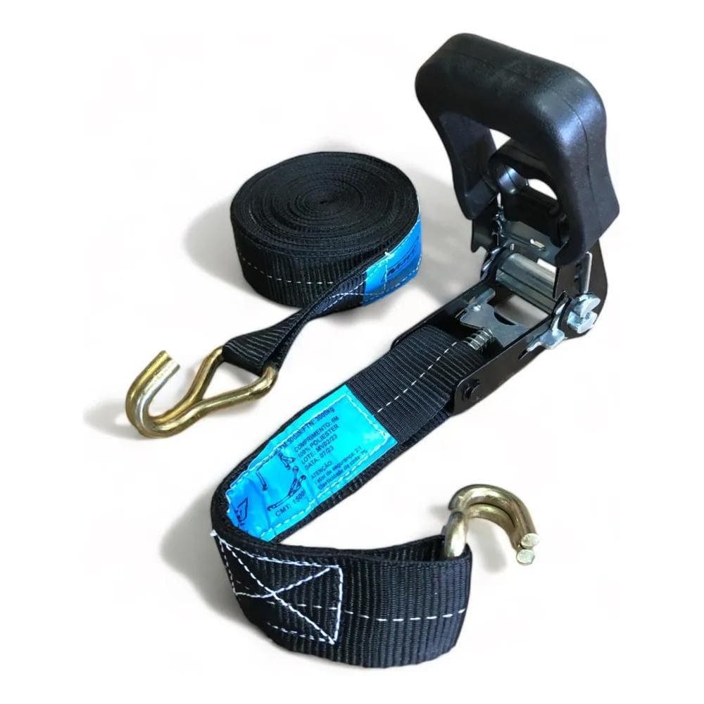 2X Cinta Catraca Amarração Carga 6 Metros 1500 Kg 1,5 Tonela