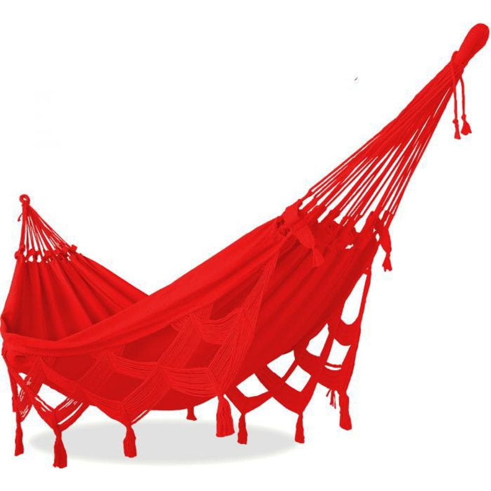 Rede De Descanso Luxo Vermelha