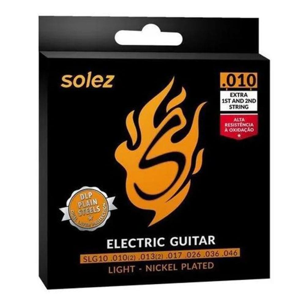 Encordoamento Guitarra Solez Calibre .010 Ligth Slg10