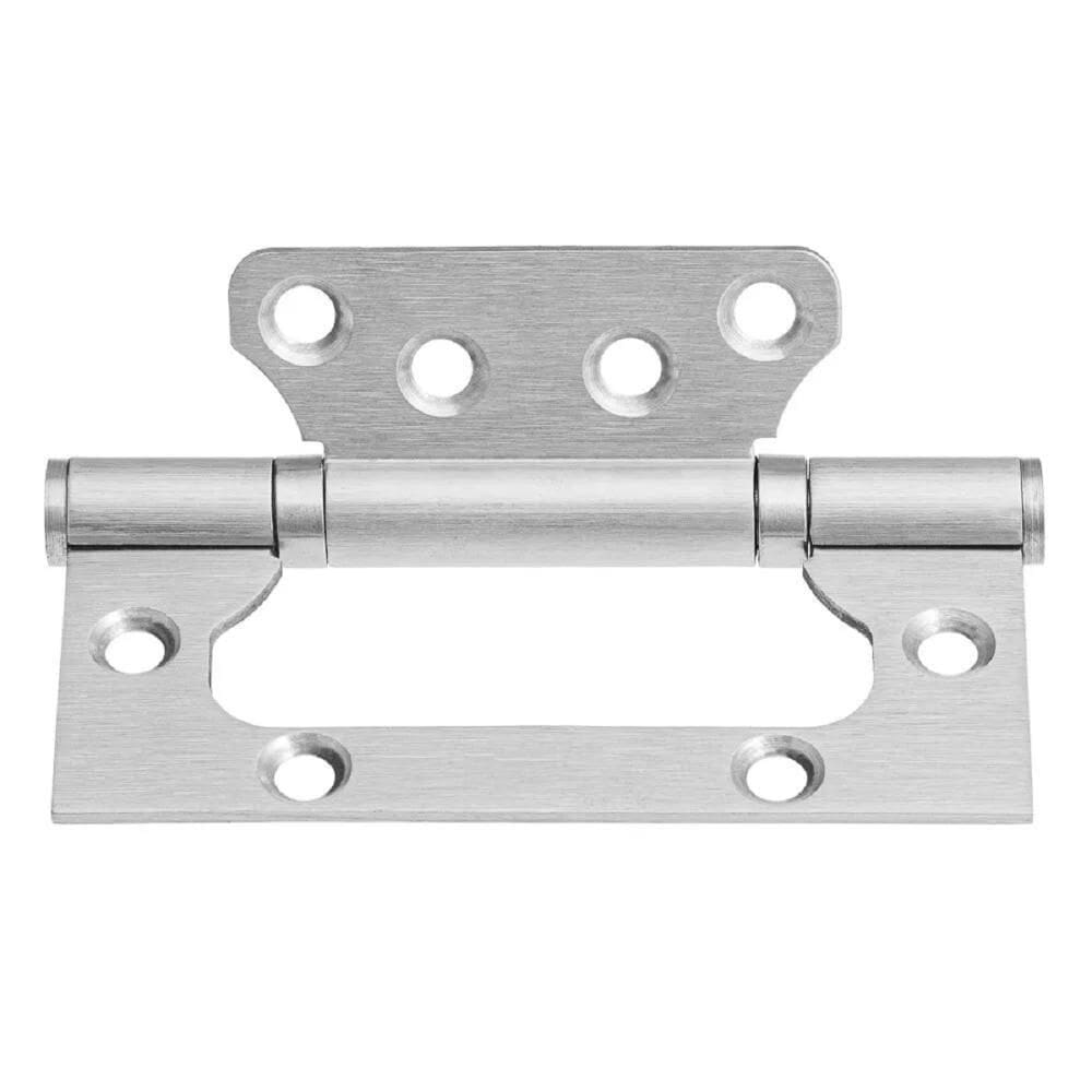 06 Dobradiça Porta Sobrepor Sem Rebaixo Inox 4`X3`X,2,2Mm
