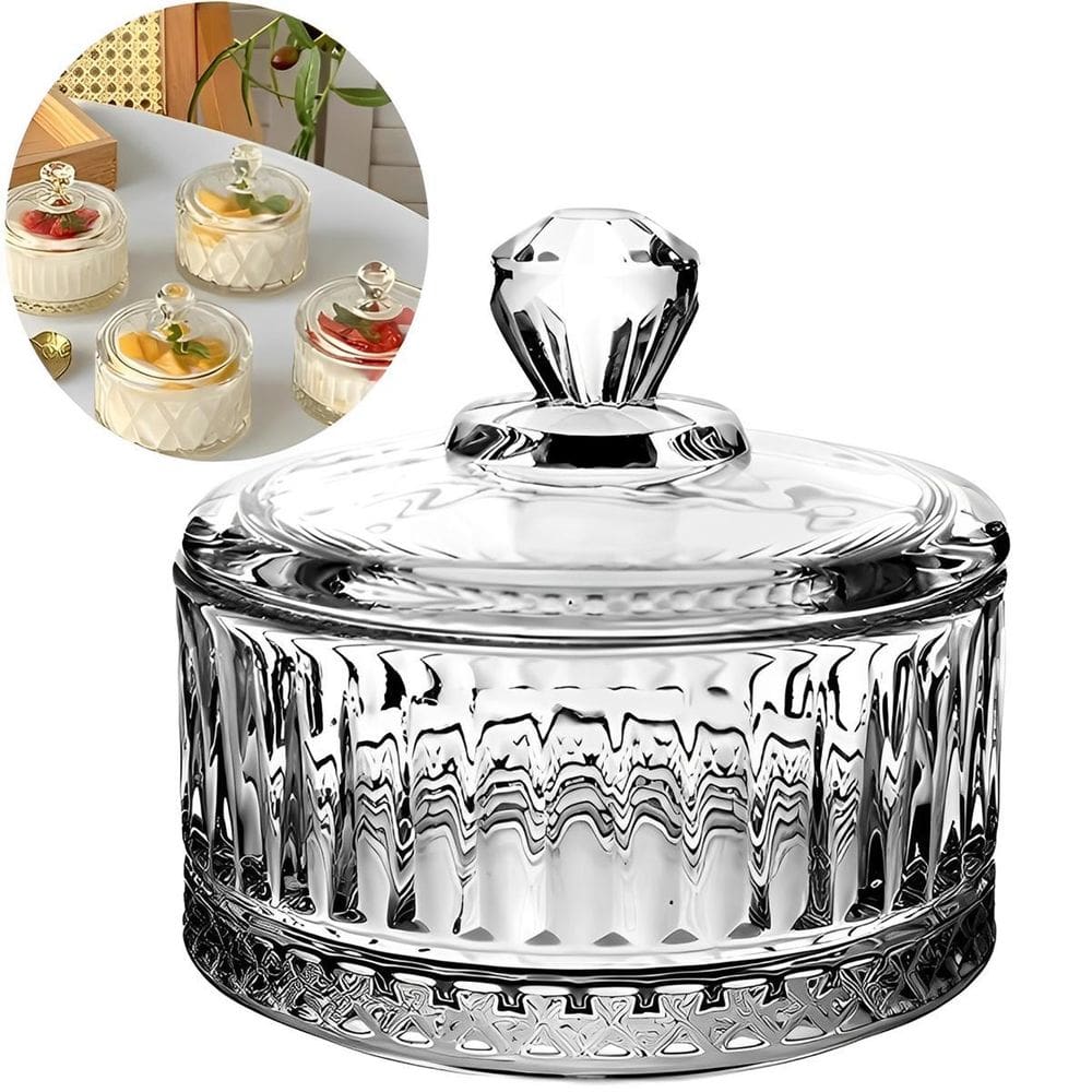 Potiche De Cristal Bomboniere Decorativo Porta Jóias