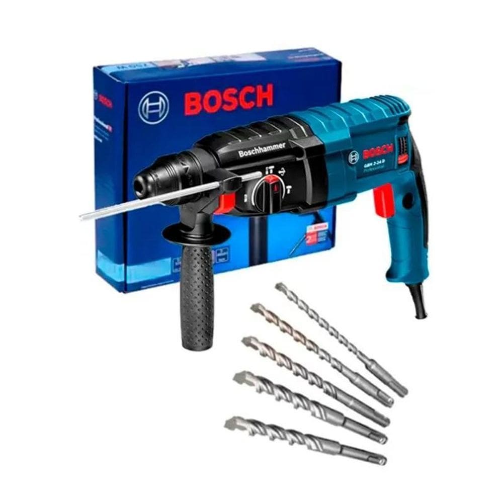 Martelete Bosch Gbh 2-24D 820W C/5 Brocas Caixa Papelao