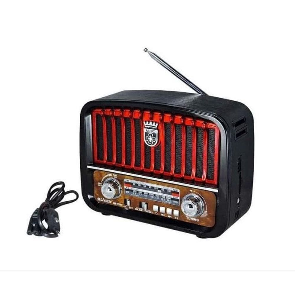 Radio Recarregável Retrô Antigo