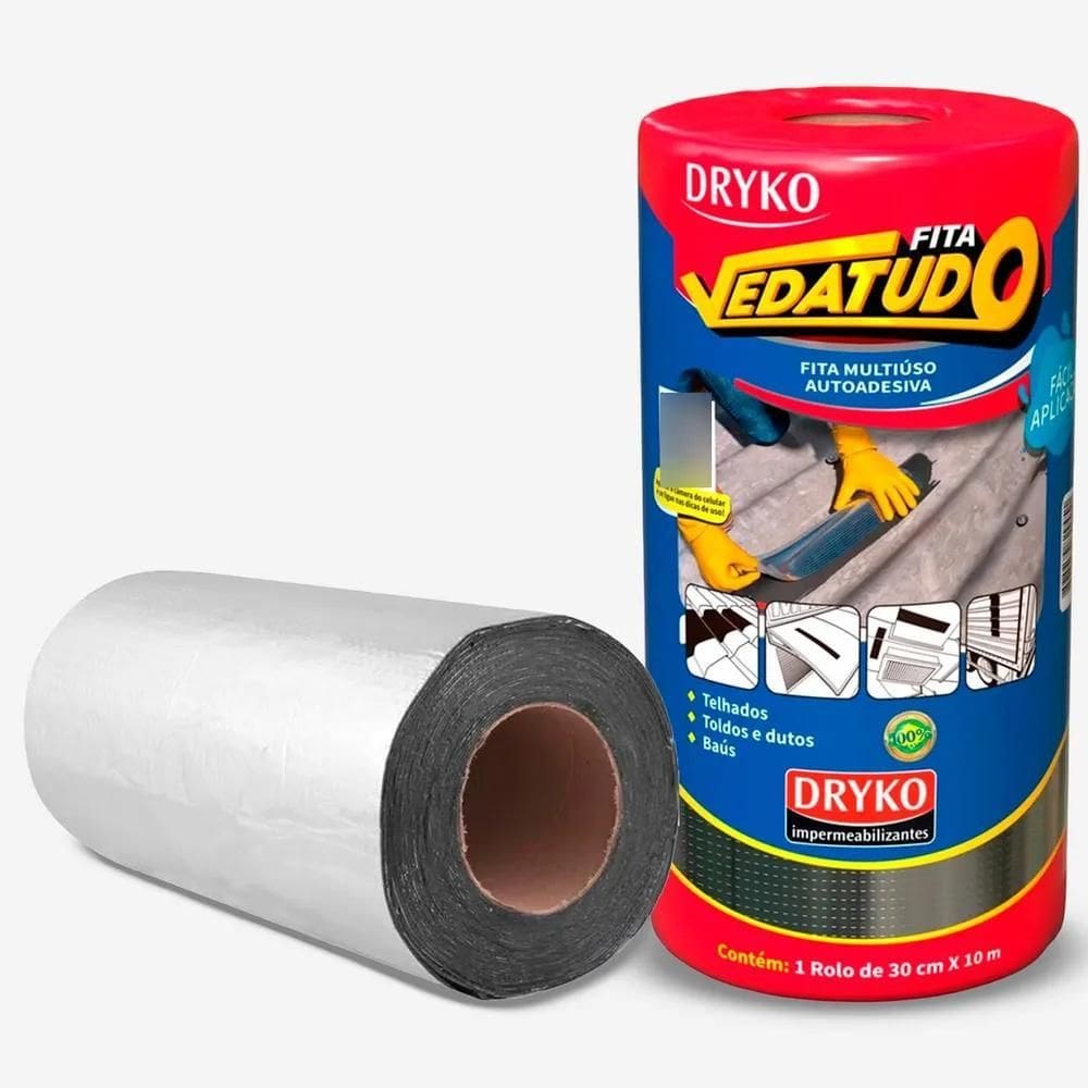 2X Manta Asfáltica Auto Adesiva Aluminizada - 30Cm X 10M