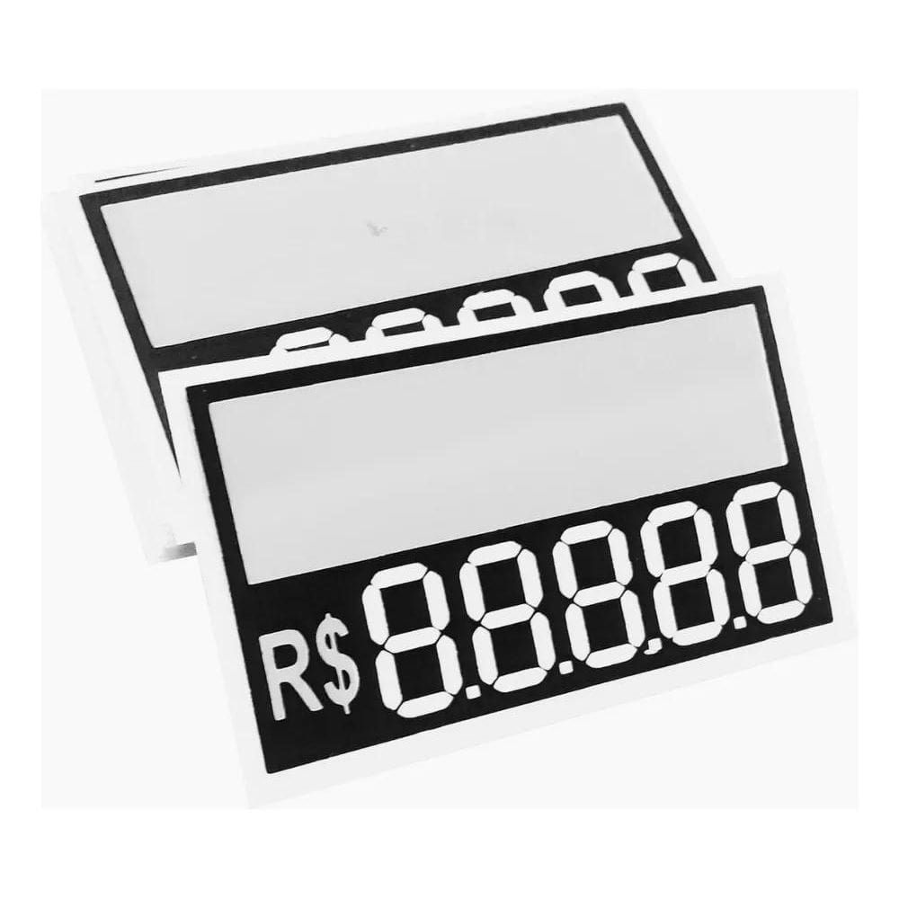 2X Etiqueta De Preço Reutilizável Em Pvc 5 Dígitos 100 Unida