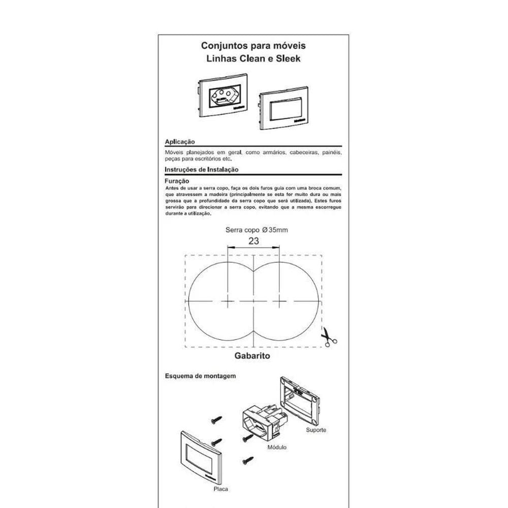10 Pç Interruptor P/Moveis Margirius Preto 10A 250