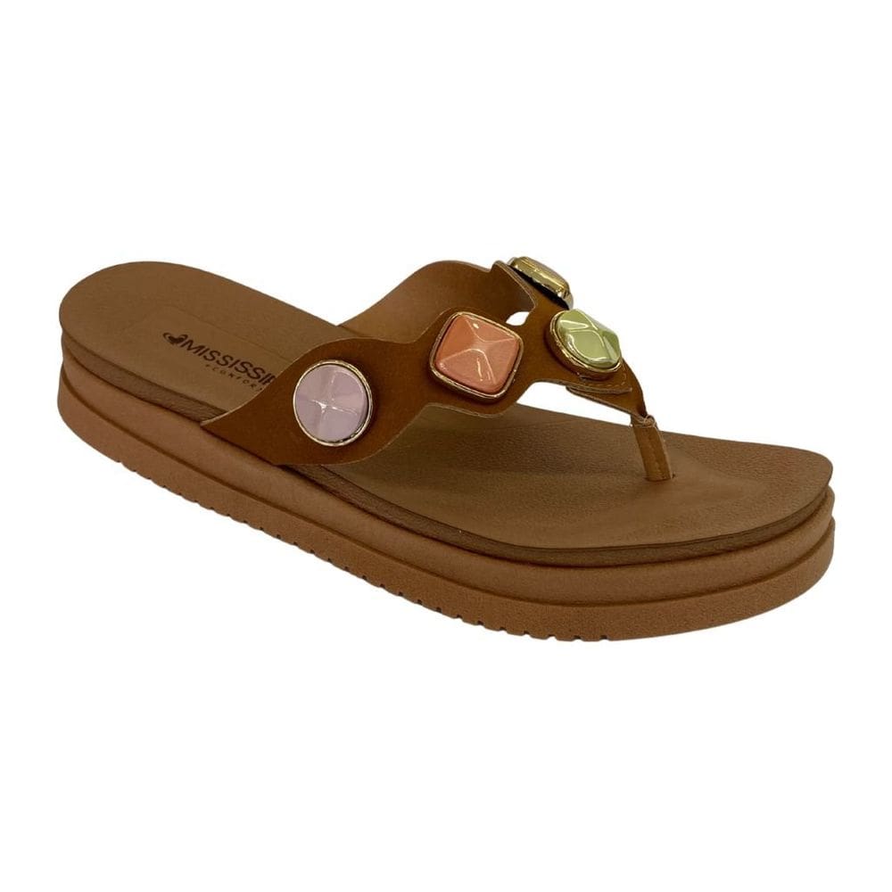 Tamanco  Mississipi MF191 Feminino Mascavo casual