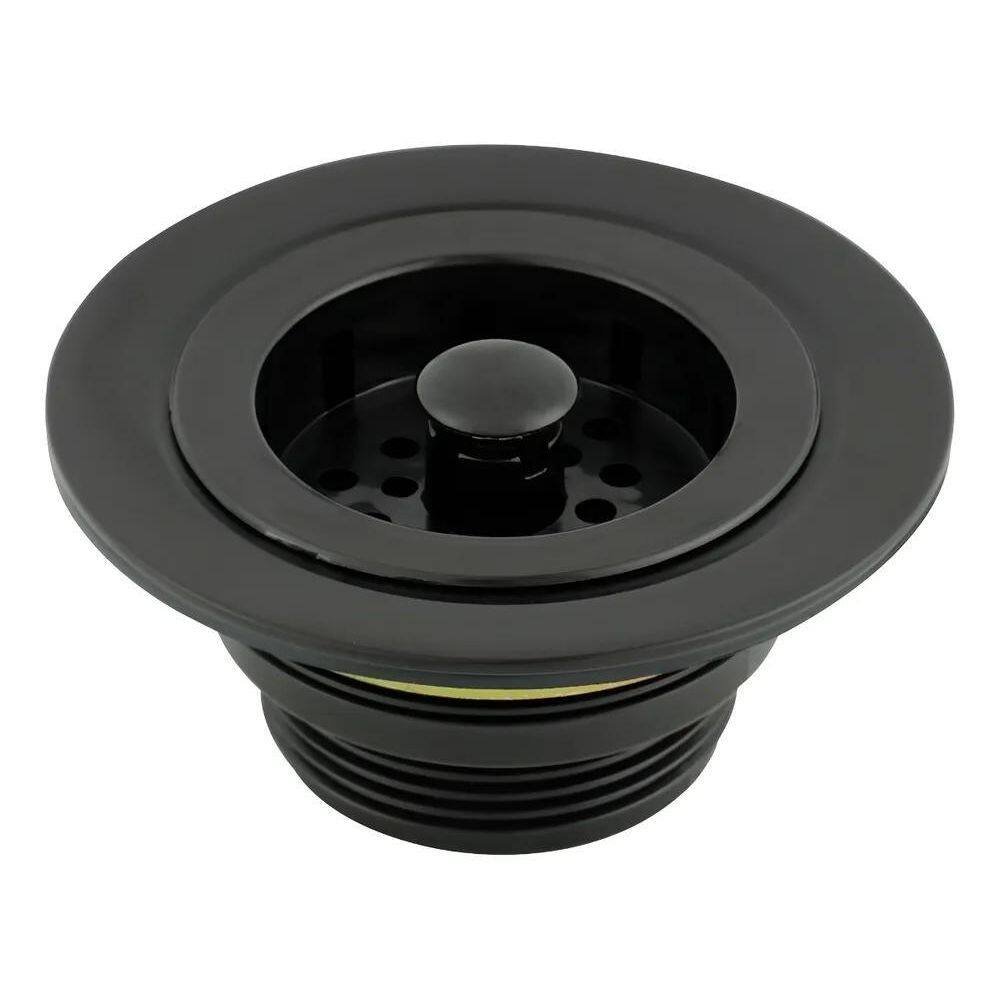 Valvula Ralo De Pia Abs 3,5 Preto Fosco Cozinha 1623