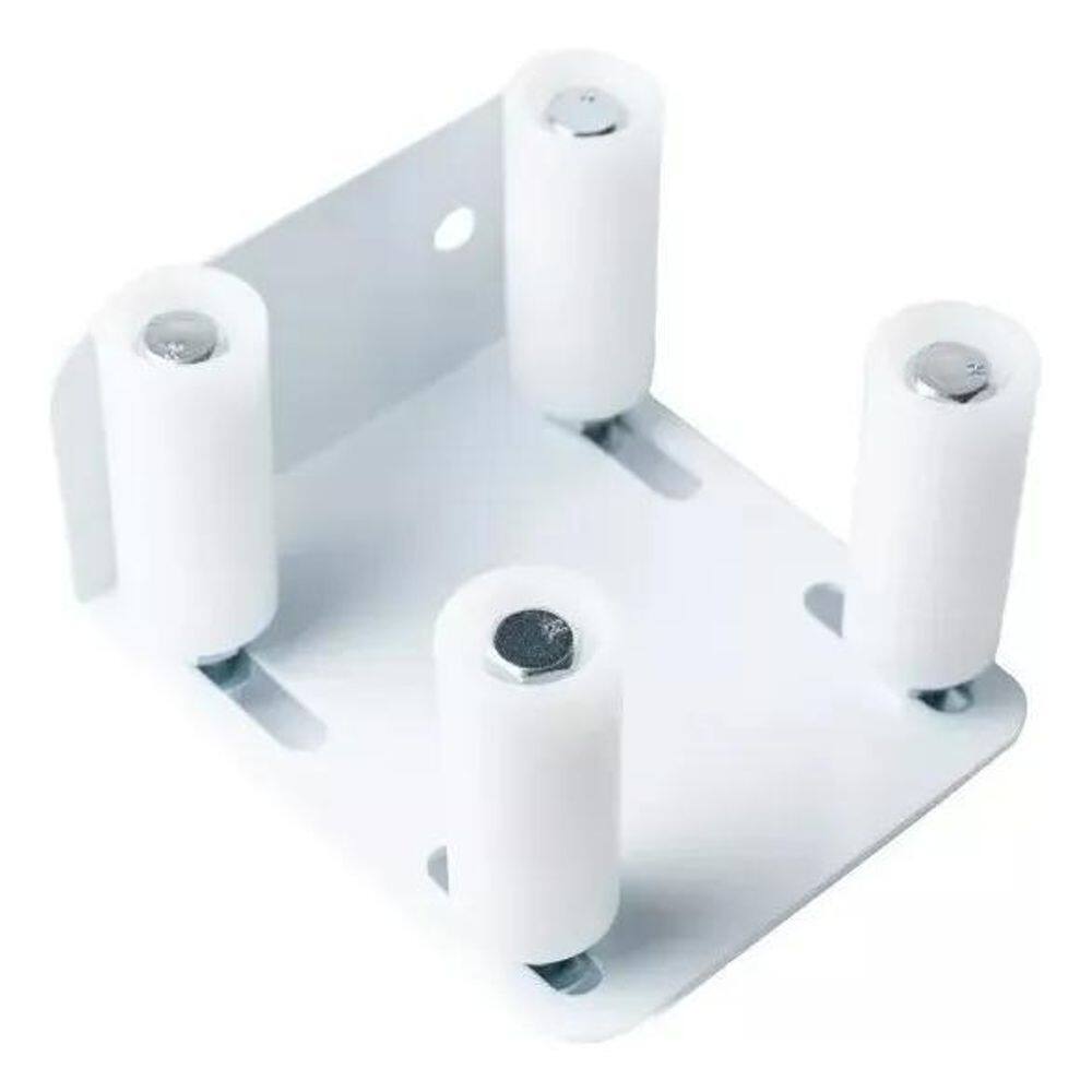 2X Guia Para Portão 4X1 Com Roletes 30 Mm X 70 Mm