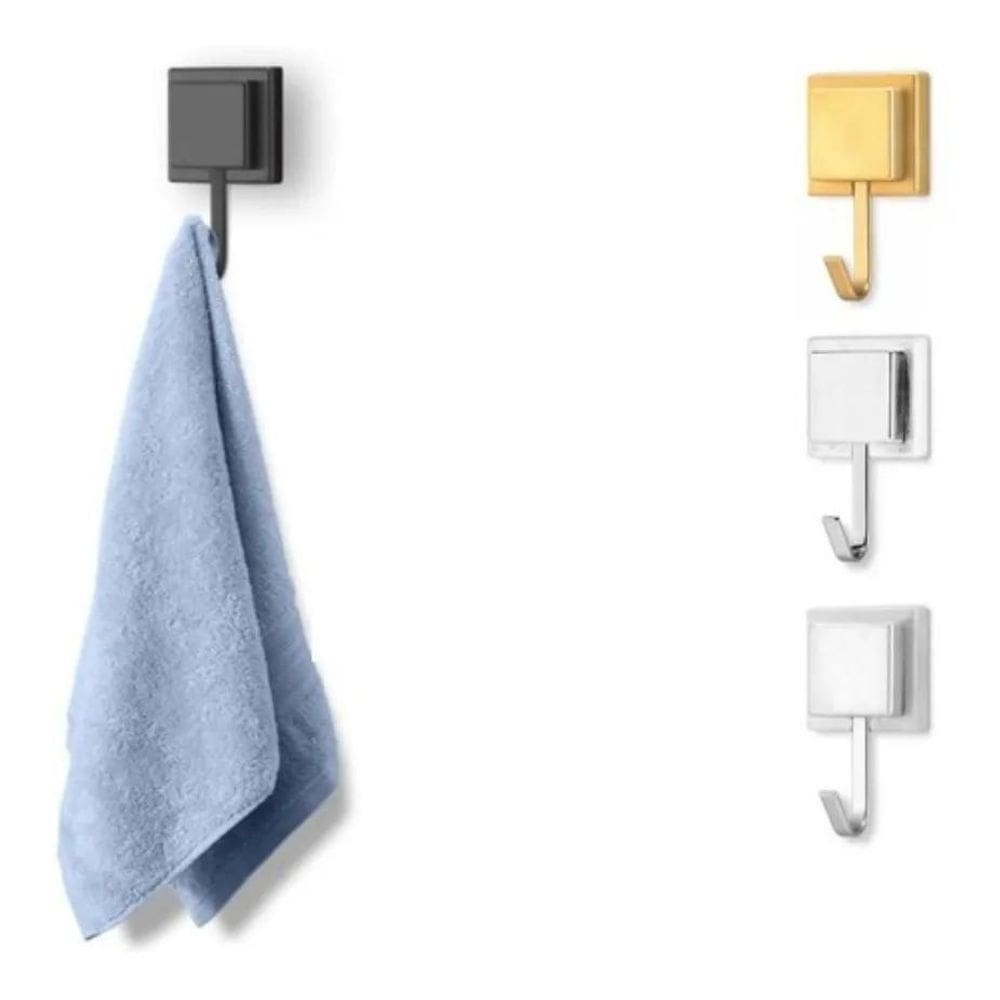 2X Porta Toalha Suporte De Banheiro Gancho Com Dupla Face 3M