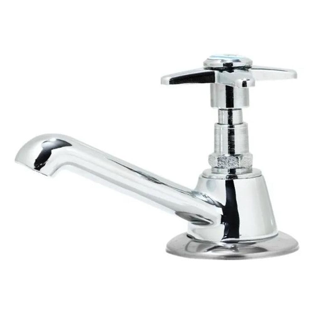 2X Torneira Simples Baixa Lavatório Banheiro Cromada Metal