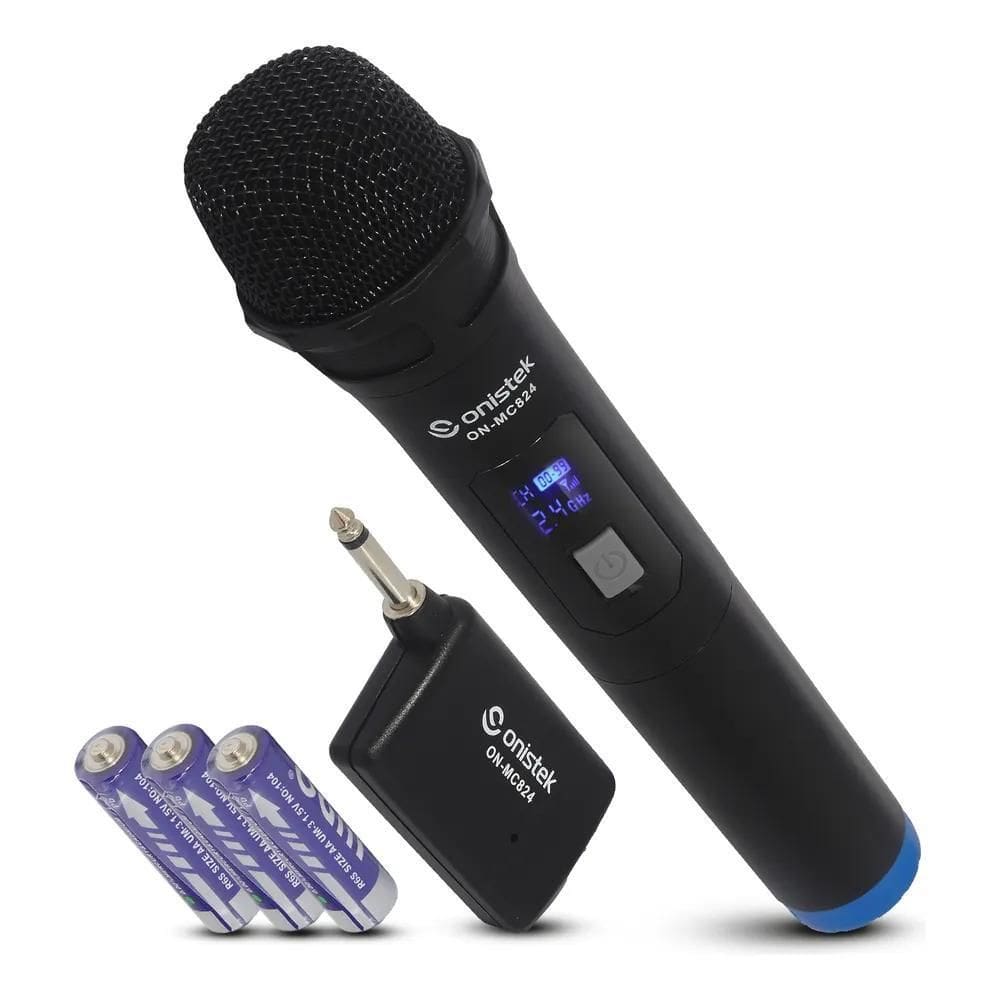 2X Microfone Sem Fio Profissional Wireless Karaokê Igreja Ba