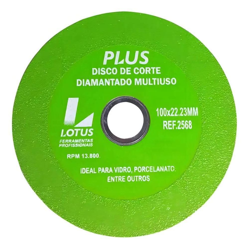 Disco De Corte Aço Diamantado Multiuso 100Mm Plus Lotus