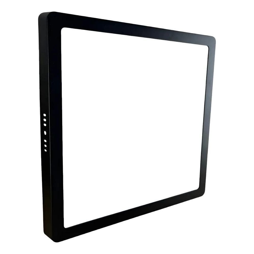 2X Luminaria Painel Plafon Led Sobrepor Preto Bivolt 25W 30X