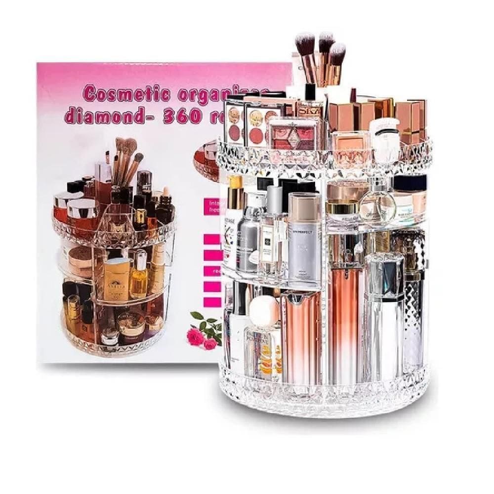 Organizador de Cosméticos Giratório 3 Andares