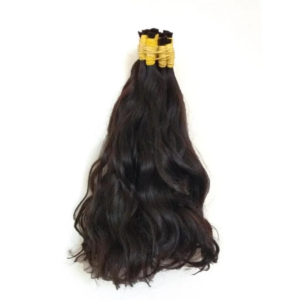 Cabelo Humano Natural Levemente Ondulado 40-45 Cm 50 Gramas