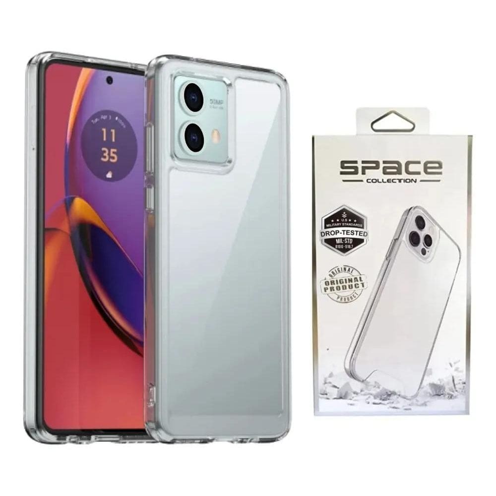 2X Capa Capinha Space Clear Compatível Com Motorola Moto G84