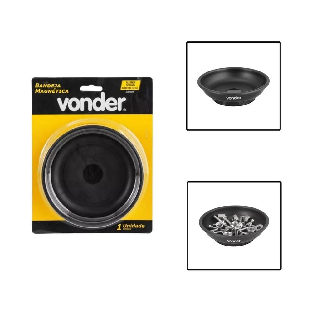 Bandeja Magnética Redonda De Plástico 150Mm