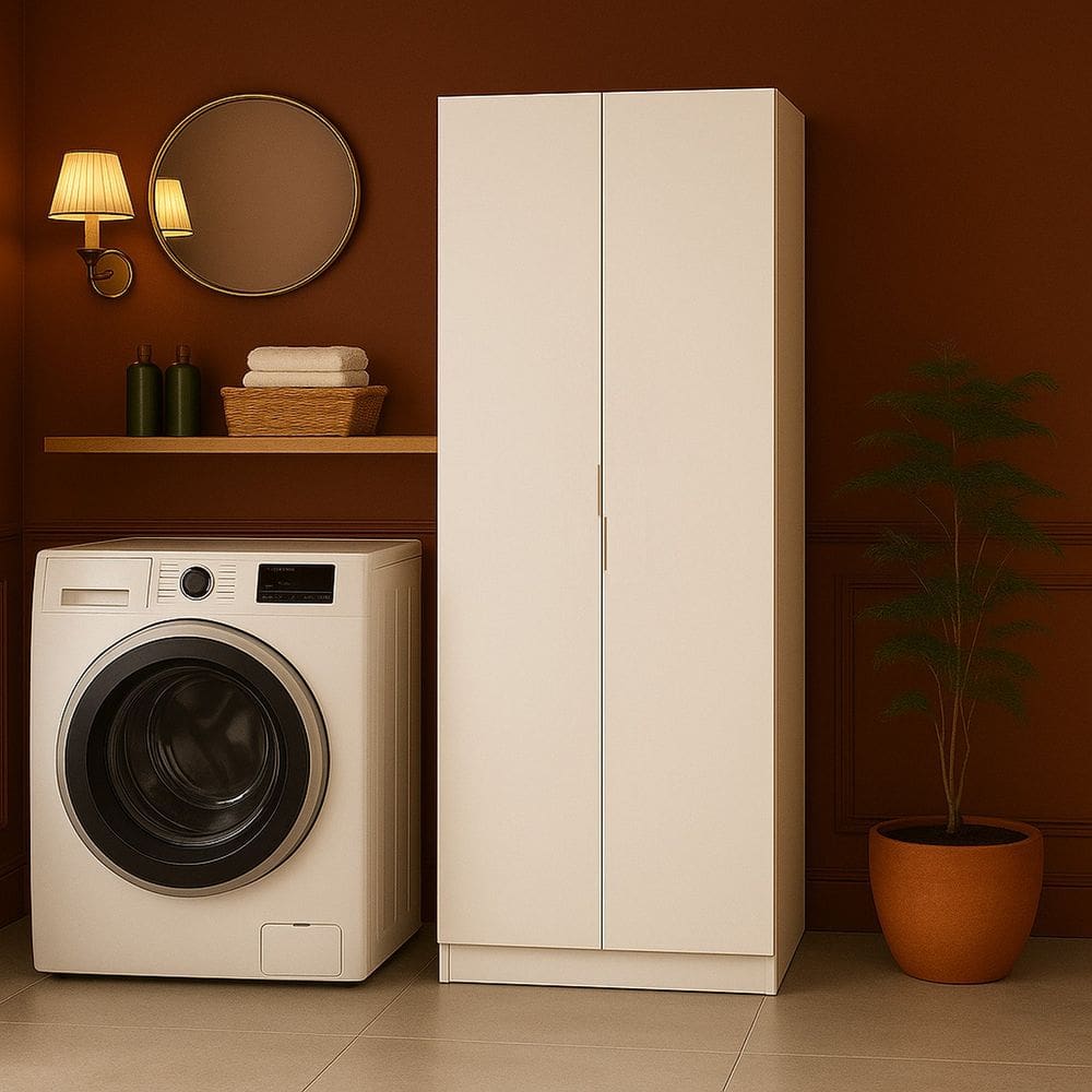 Armário Multiuso 2 Portas 6 Prateleiras Branco