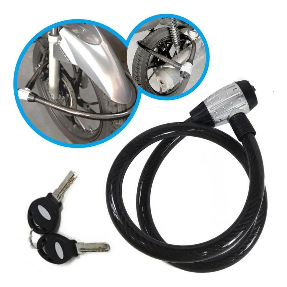 2X Cadeado Cabo Aço Trava Estepe Ranger L200 S10 Hilux Front