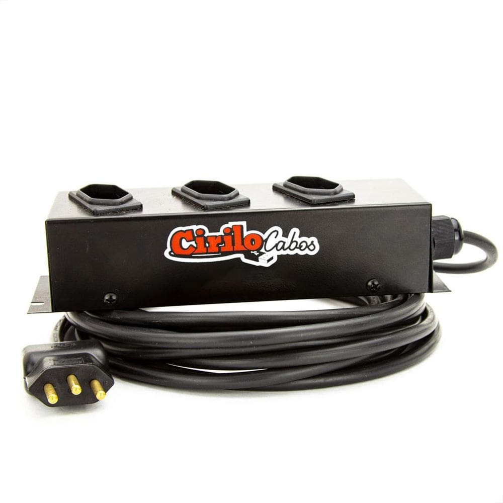 Extensão Cabo Pp 3X1,00 De 3 Tomadas 20A - 1 Metro