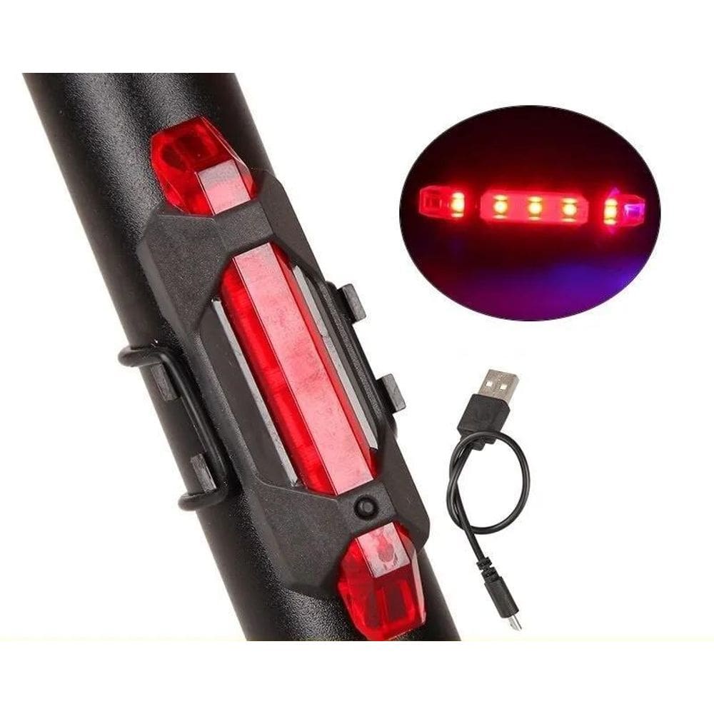 2X Lanterna Traseira Bike Sinalizador Bicicleta Luz De Led U
