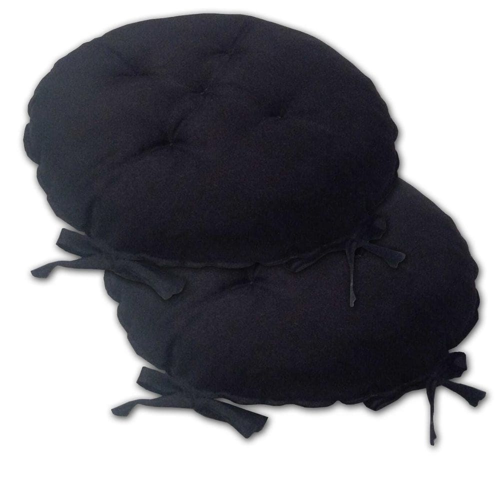 Kit 02 Almofadas Futon Redondo Assento Para Cadeira 40X40 Pr