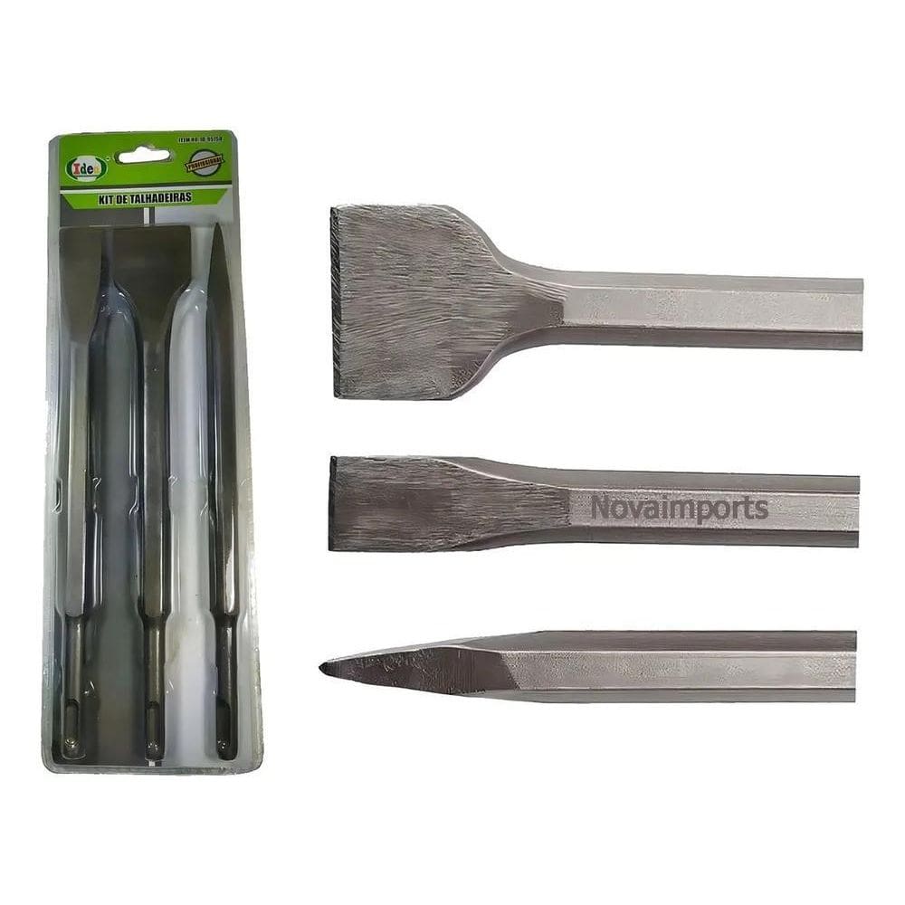 2X Kit De Talhadeira De Aço Para Martelete Sds Engate Rapido