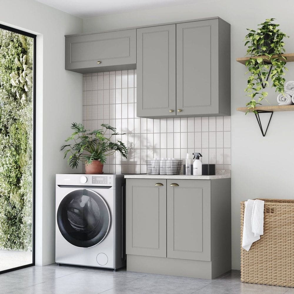 Lavanderia Modulada 3 Peças com Tampo Internacional Cinza