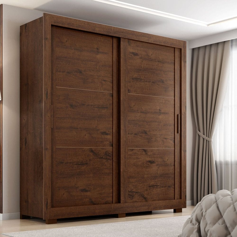 Guarda-roupa Casal 2 Portas 4 Gavetas Titanium Jacarandá