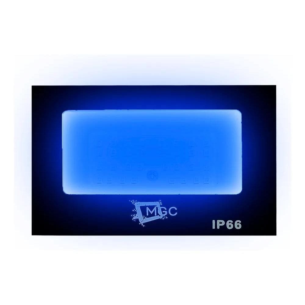 2X Refletor Holofote 50W Luz Azul A Prova D` Agua Bivolt