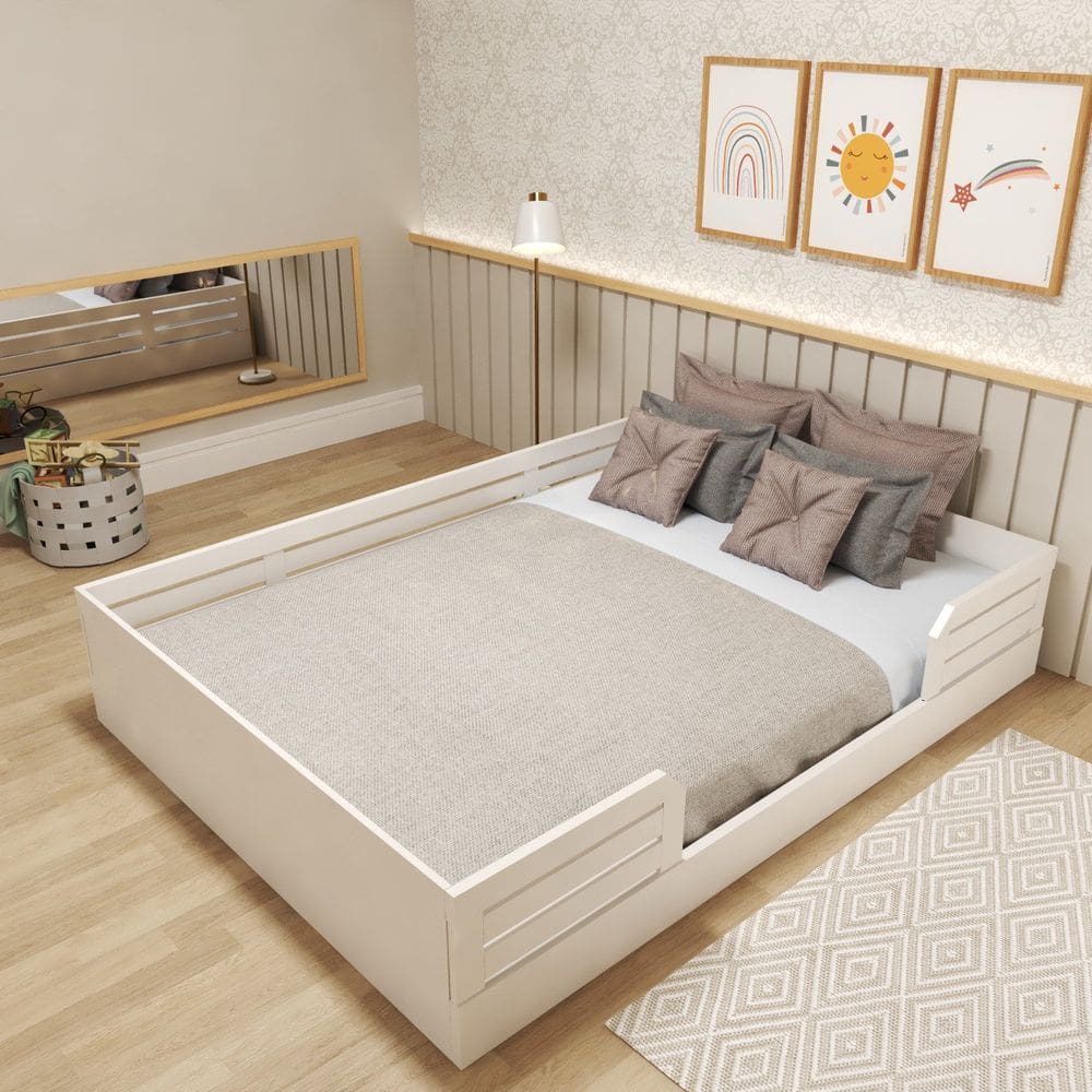 Cama Montessoriana Casal Infantil Zoe Branco