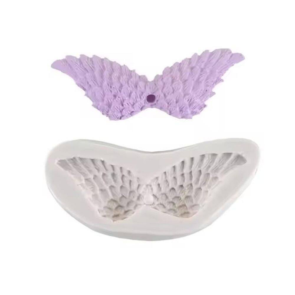 Molde Silicone Asas Anjo Cupido Chocolate Fondant Biscuit