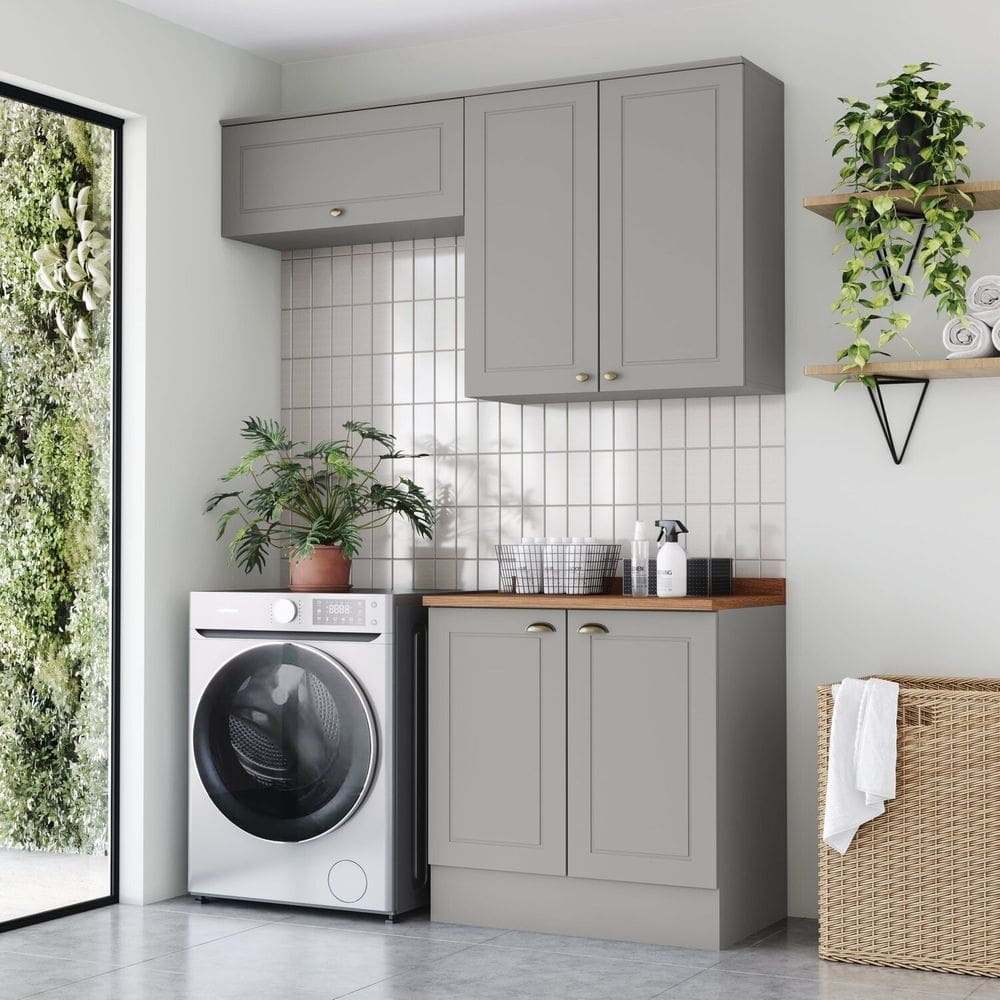 Lavanderia Modulada 3 Peças com Tampo Internacional Cinza