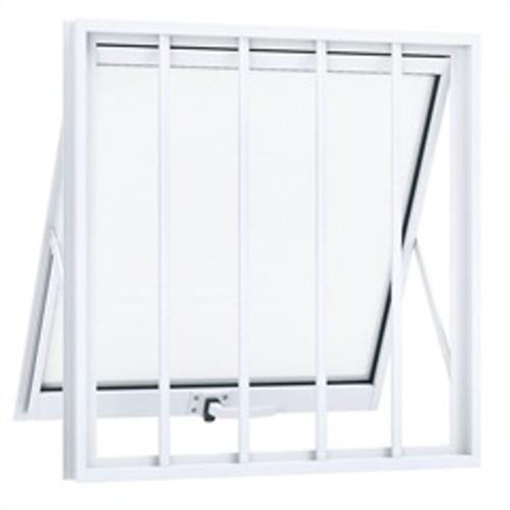 Esquadria Alumínio Branca 35x35x3cm | Esq. Brasil