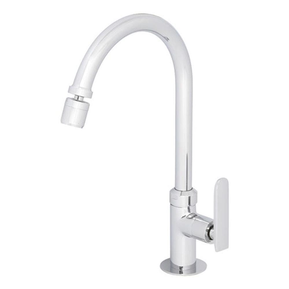 Torneira Pia Cozinha Bica Alta Cromada Delinia Londrina