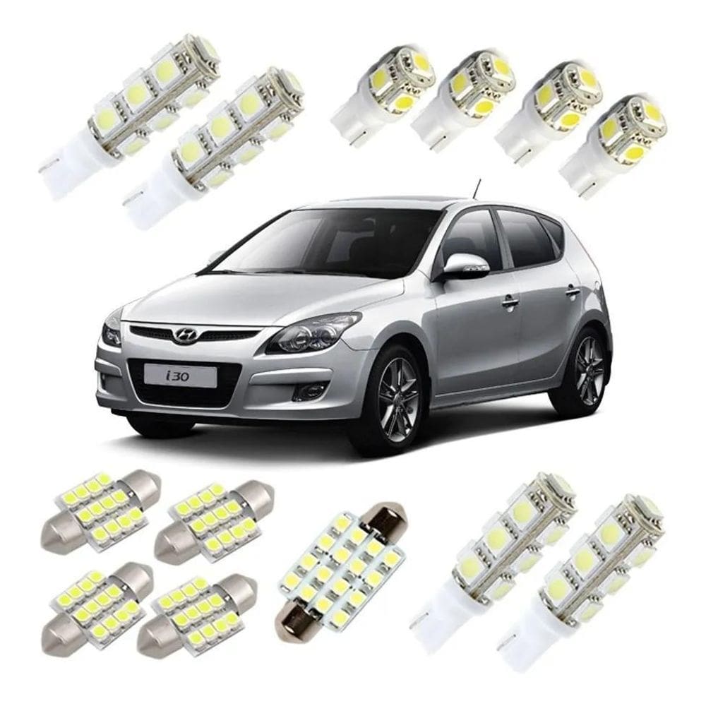Kit Lampadas Led I30 Pingo Teto Placa Ré Torpedo Super