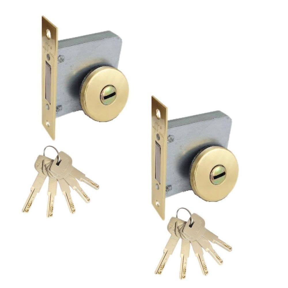 Fechadura Auxiliar Tecnoponto 40mm - Latão/Inox