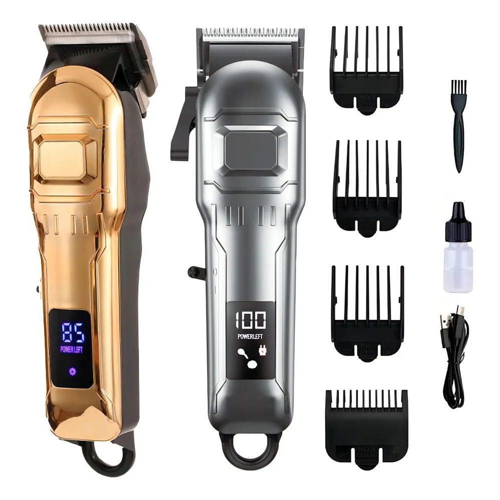 Máquina De Cortar Cabelo Profissional Sem Fio Com Visor Led