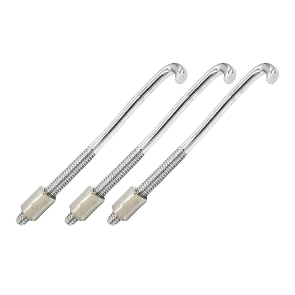 Kit 3 Garra Afinação Percussão 10Cm Cromo Com Porca Torelli