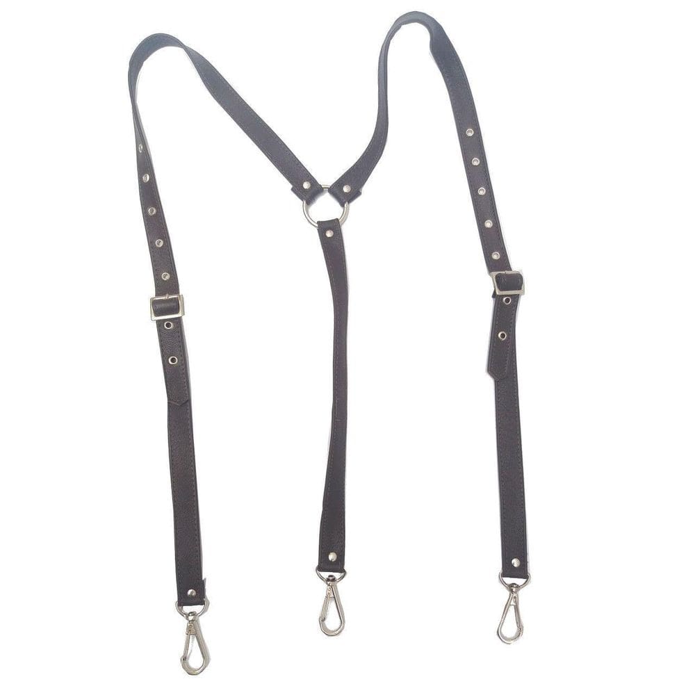 Suspensório Leather Marrom SU027 Couro