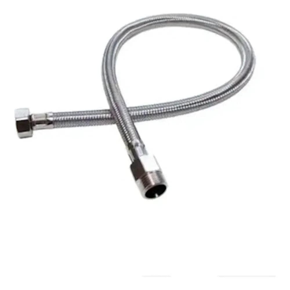 2X Engate Mangueira Flexível Trançado Aço Inox 60 Cm