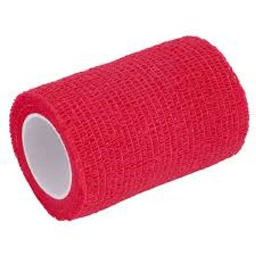 Bandagem Autoaderente Elastica Tamanho 10X450Cm - Vermelha