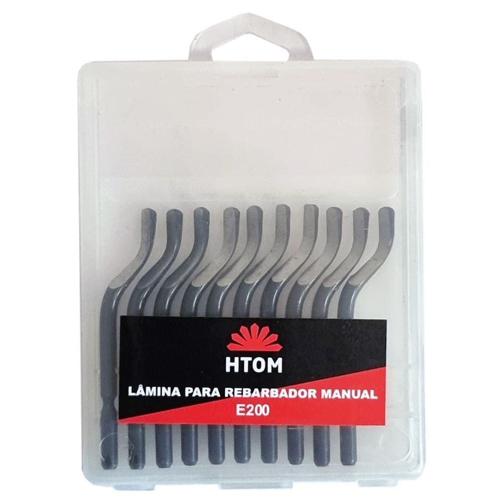 Kit 10 Lâminas E200 Para Rebarbador Aço Rápido Profissional