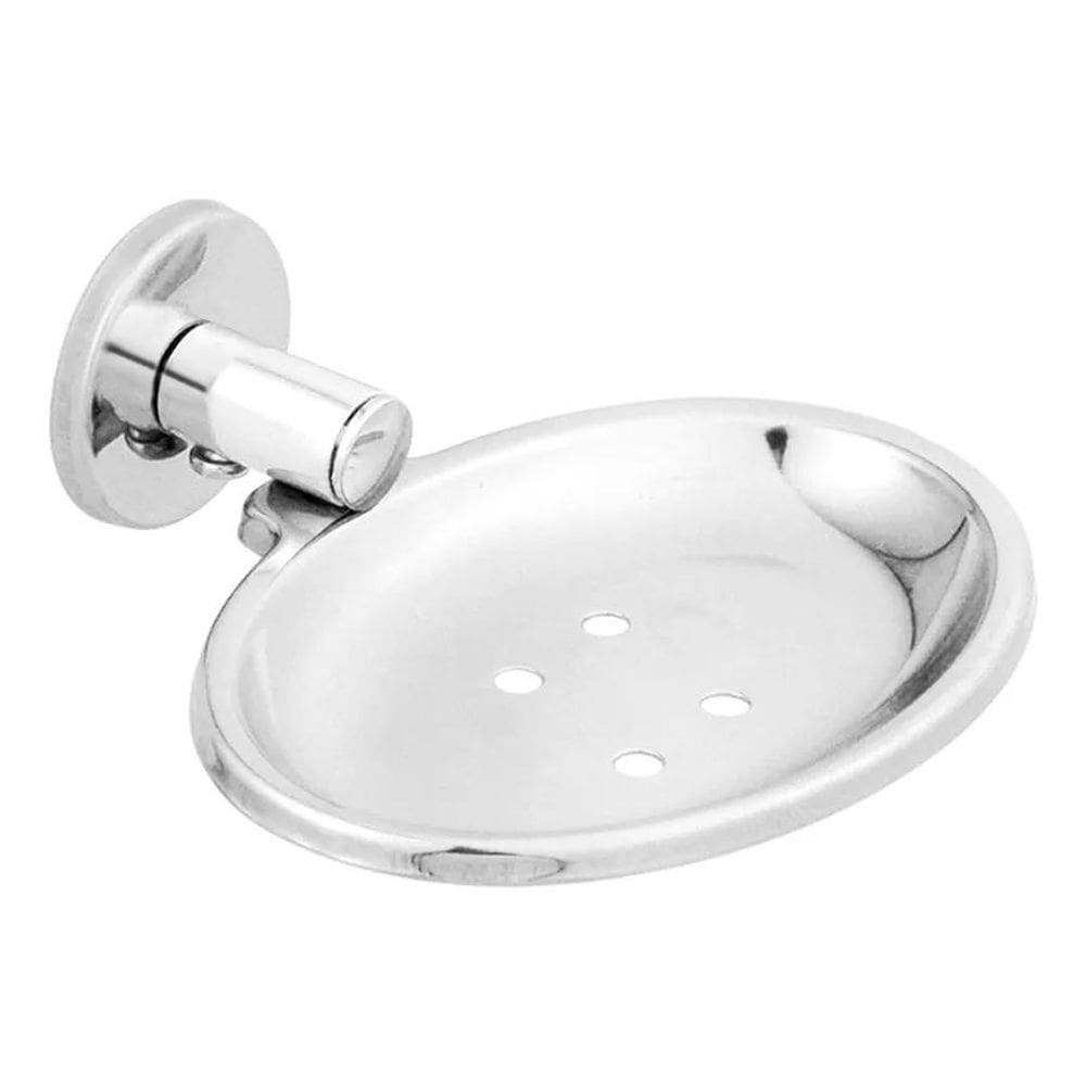 2X Saboneteira De Parede Aço Inox Porta Sabonete Cor Pratead